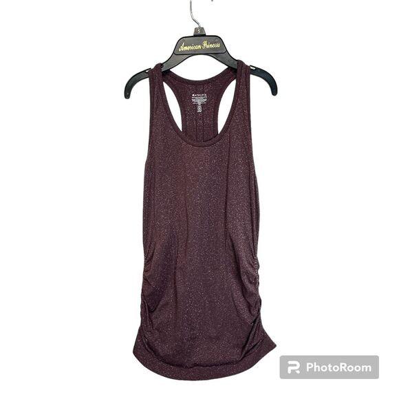 Athleta Tops - Athleta Women's Maroon Speedlight Ruched Sleeveless Racerback Tank Top Size XS